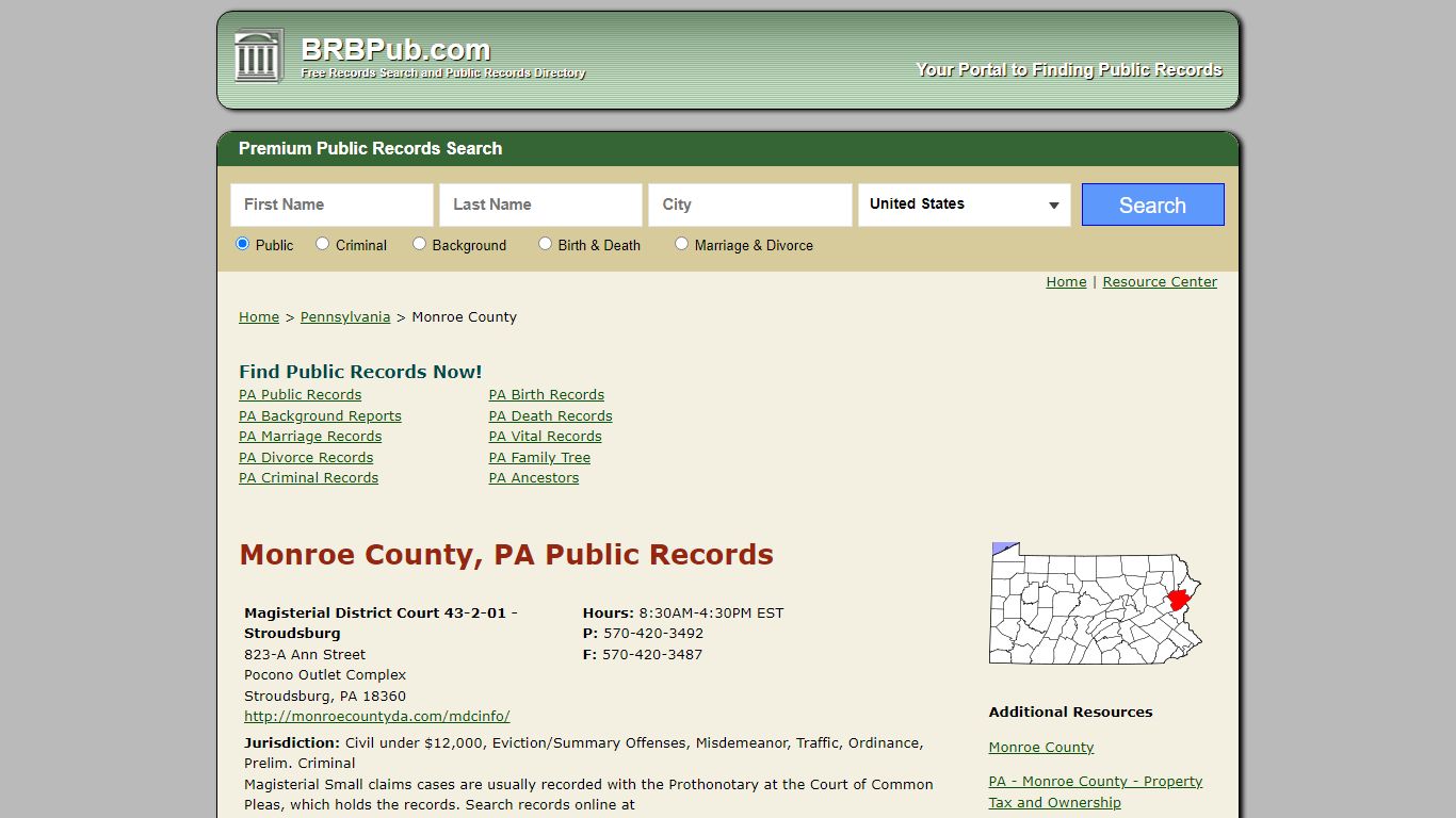 Monroe County Public Records | Search Pennsylvania ...