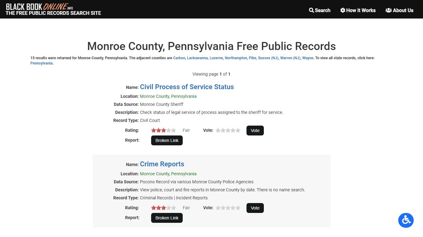 Monroe County, PA Free Public Records | Criminal Records ...